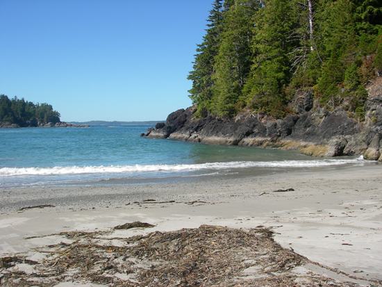 hiking Vancouver Island Nootka Island Trail pocket beach